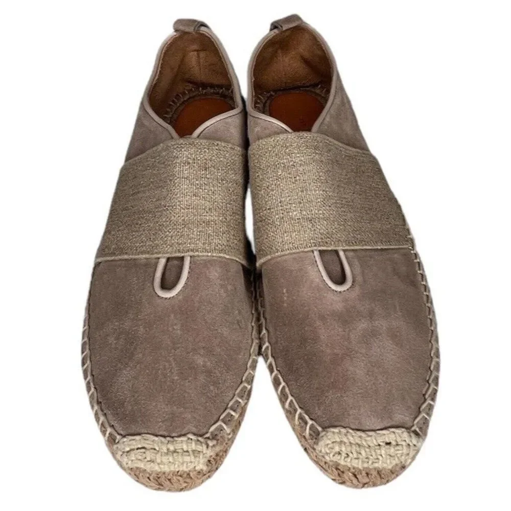 Rag & Bone Womens Nina Tan Smoke Suede‎ Slip-On Platform Espadrilles Sz 9.5/39.5